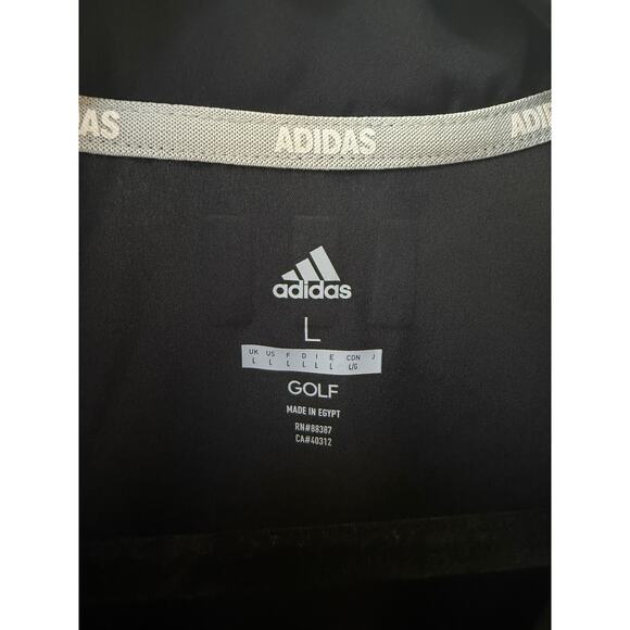 Adidas Golf Woven Womens Jacket Large Black Full Zip Pockets Lightweight Walking - Picture 3 of 12